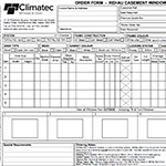 Rehau Casement Window Order Form